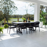 Kiara Rope Malibu - 9pce (215x100) - Outdoor Dining Set