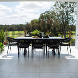 Kiara Rope Malibu - 9pce (215x100) - Outdoor Dining Set