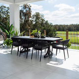 Kiara Rope Malibu - 9pce (215x100) - Outdoor Dining Set