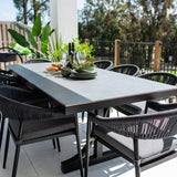 Kiara Rope Malibu - 9pce (215x100) - Outdoor Dining Set