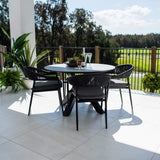 Kiara Rope Malibu Round - 5pce (120x120) - Outdoor Dining Set