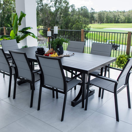 Margot Bergen - 9pce (220x100) - Outdoor Dining Set