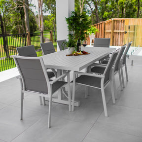 Margot Bergen - 9pce (220x100) - Outdoor Dining Set