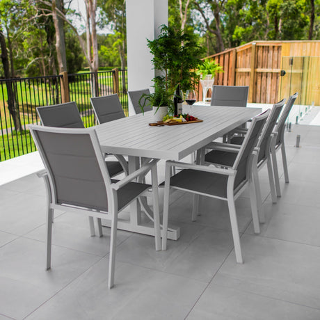 Margot Bergen - 9pce (220x100) - Outdoor Dining Set
