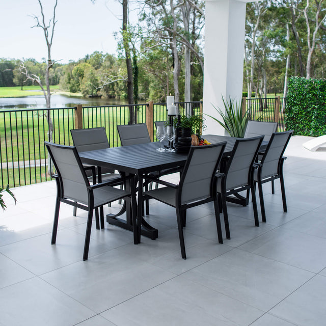 Margot Bergen - 9pce (220x100) - Outdoor Dining Set