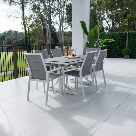Margot Chester Moon - 7pce (150x80) - Outdoor Dining Set