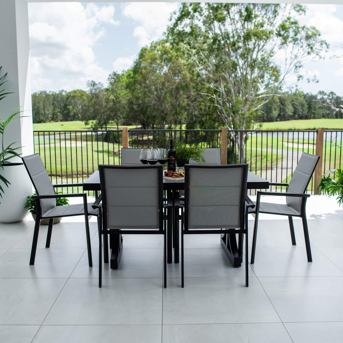 Margot Chester Moon - 7pce (150x80) - Outdoor Dining Set
