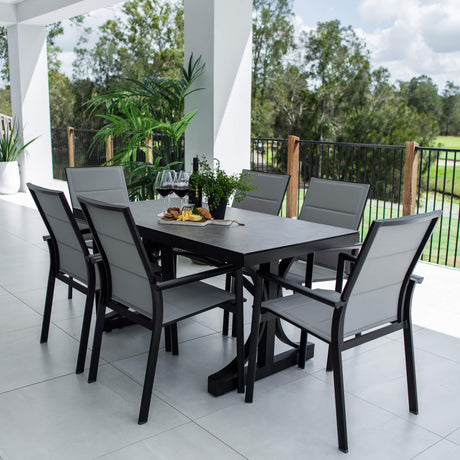 Margot Chester Moon - 7pce (150x80) - Outdoor Dining Set