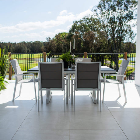 Margot Chester Moon - 7pce (180x100) - Outdoor Dining Set