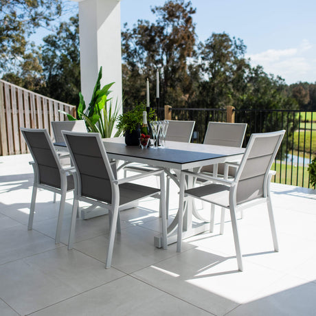 Margot Chester Moon - 7pce (180x100) - Outdoor Dining Set