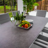 Margot Chester Moon - 9pce (215x100) - White/Grey Outdoor Dining Set