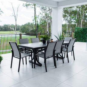 Margot Malibu - 9pce (215x100) - Outdoor Dining Set