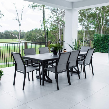 Margot Malibu - 9pce (215x100) - Outdoor Dining Set