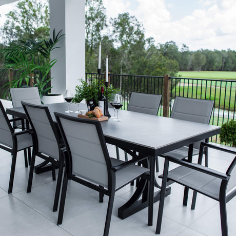 Margot Malibu - 9pce (215x100) - Outdoor Dining Set