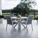 Margot Malibu Round - 5pce (120x120) - Outdoor Dining Set
