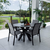 Margot Malibu Round - 5pce (120x120) - Outdoor Dining Set