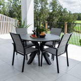Margot Malibu Round - 5pce (120x120) - Outdoor Dining Set