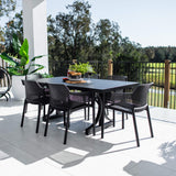 Nero Bergen - 7pce (180x100) - Outdoor Dining Set