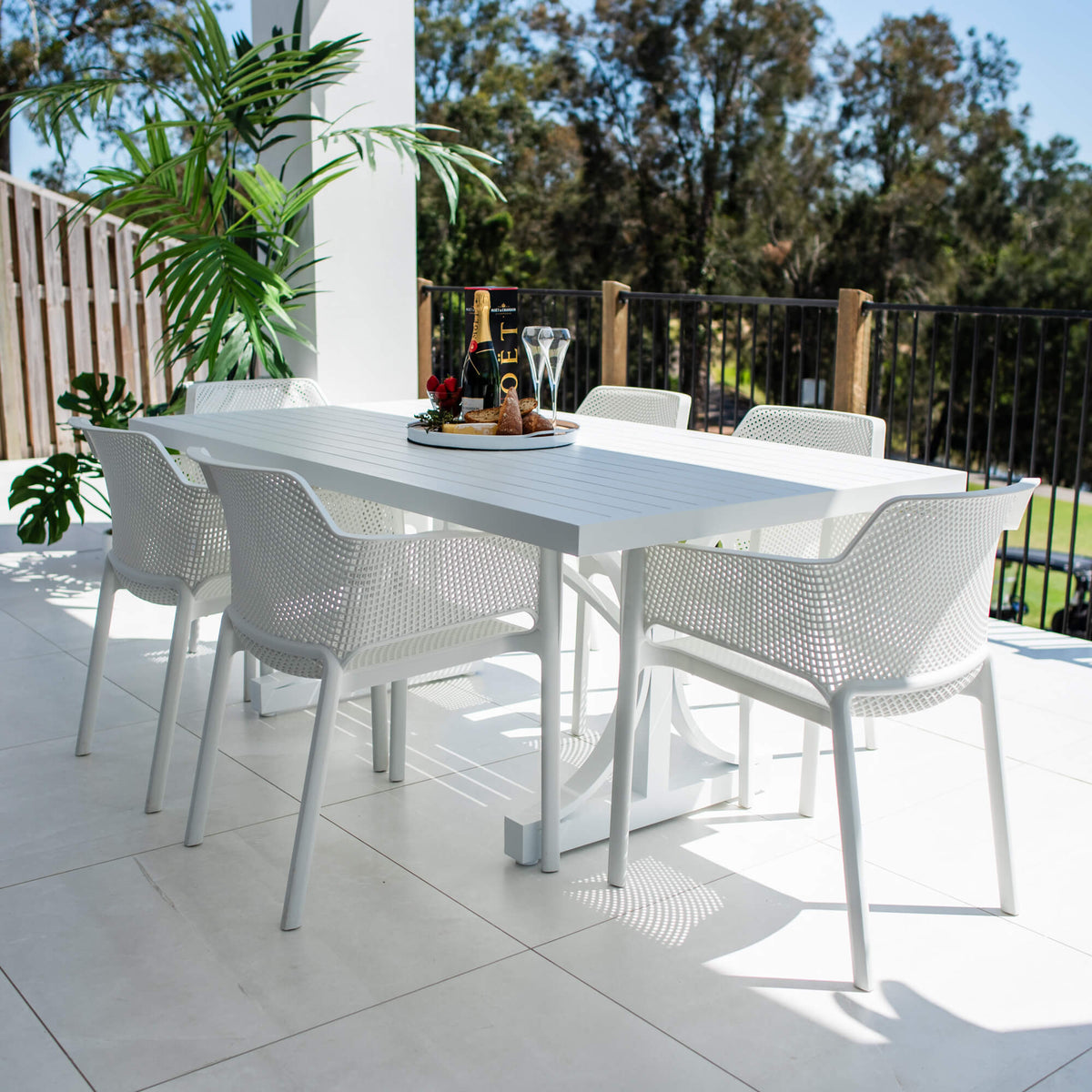 Nero Bergen - 7pce (180x100) - Outdoor Dining Set