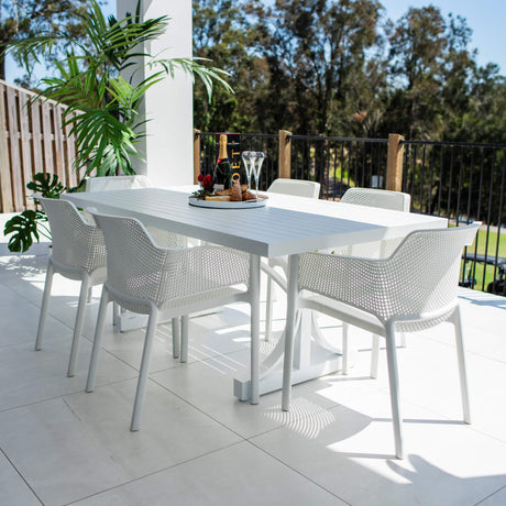 Nero Bergen - 7pce (180x100) - Outdoor Dining Set