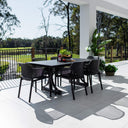 Nero Bergen - 7pce (180x100) - Outdoor Dining Set