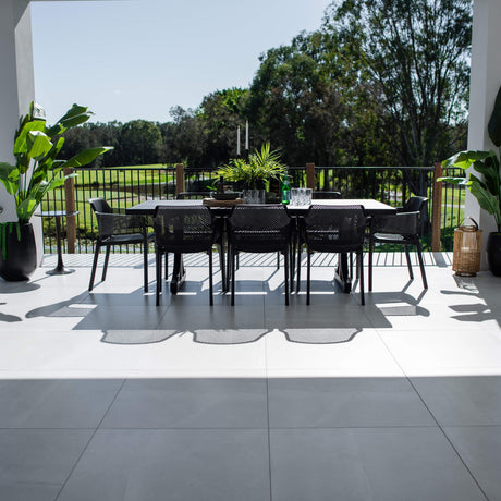 Nero Bergen - 9pce (220x100) - Outdoor Dining Set