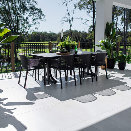 Nero Bergen - 9pce (220x100) - Outdoor Dining Set
