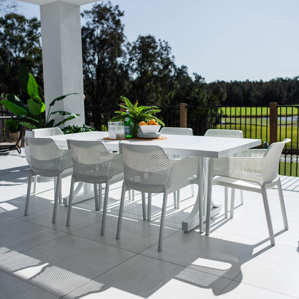 Nero Bergen - 9pce (220x100) - Outdoor Dining Set