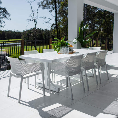 Nero Bergen - 9pce (220x100) - Outdoor Dining Set