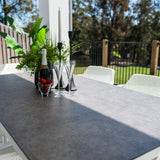 Nero Chester Moon - 7pce (180x100) - Outdoor Dining Set