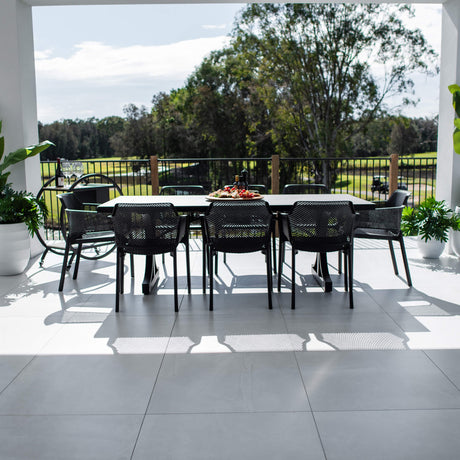 Nero Chester Moon - 9pce (215x100) - Outdoor Dining Set