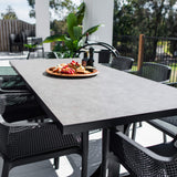 Nero Chester Moon - 9pce (215x100) - Outdoor Dining Set