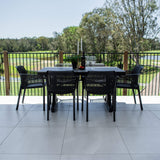Nero Malibu - 7pce (150x80) - Outdoor Dining Set