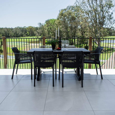 Nero Malibu - 7pce (150x80) - Outdoor Dining Set