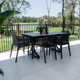 Nero Malibu - 7pce (150x80) - Outdoor Dining Set