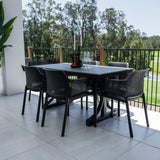 Nero Malibu - 7pce (150x80) - Outdoor Dining Set