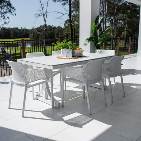 Nero Malibu - 7pce (180x100) - Outdoor Dining Set