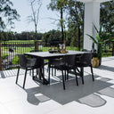 Nero Malibu - 7pce (180x100) - Outdoor Dining Set