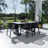 Nero Malibu - 7pce (180x100) - Outdoor Dining Set
