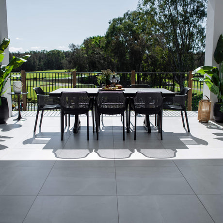 Nero Malibu - 9pce (215x100) - Outdoor Dining Set