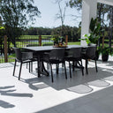 Nero Malibu - 9pce (215x100) - Outdoor Dining Set