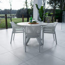 Nero Malibu Round - 5pce (120x120) - Outdoor Dining Set