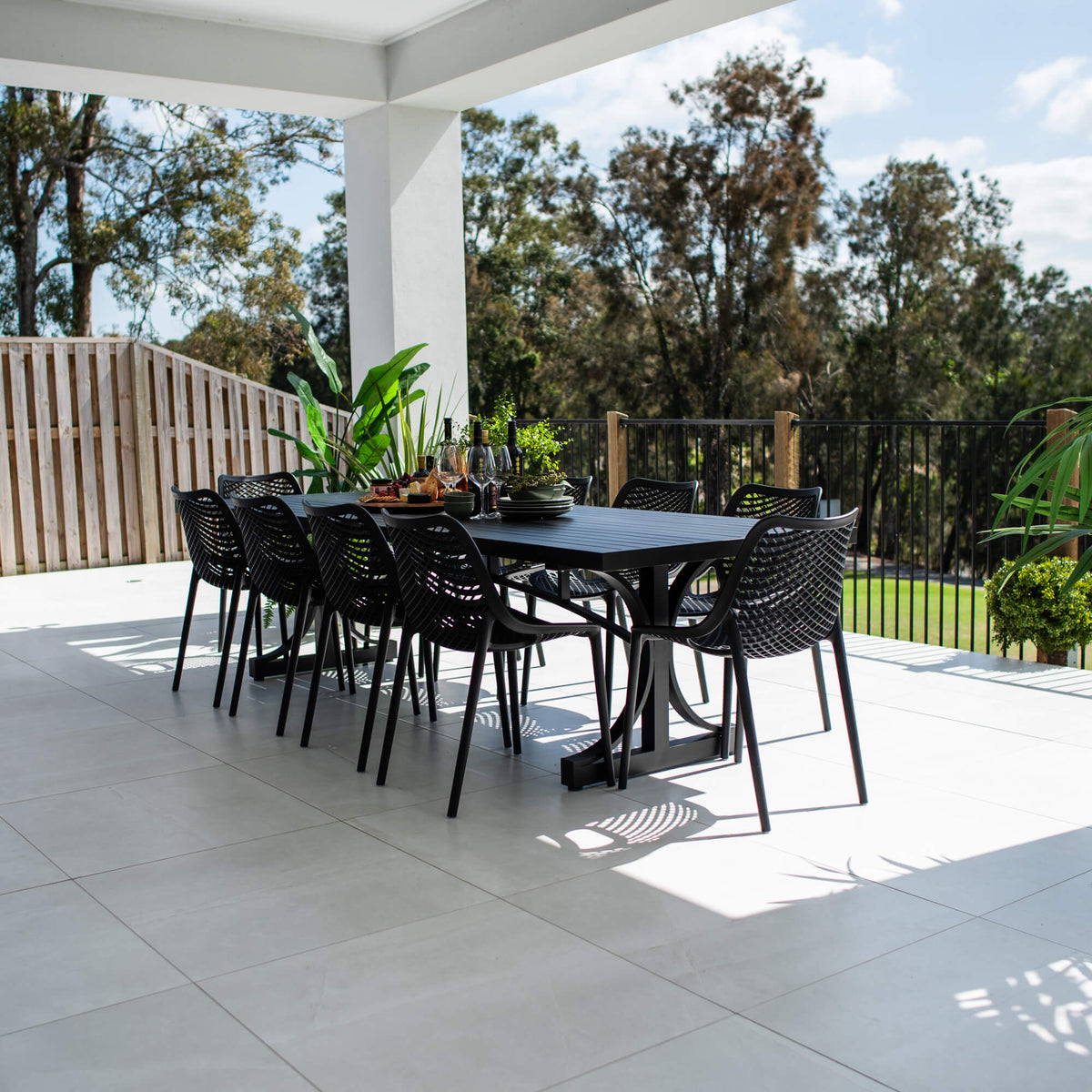 Roma Bergen - 11pce (280x100) - Outdoor Dining Set