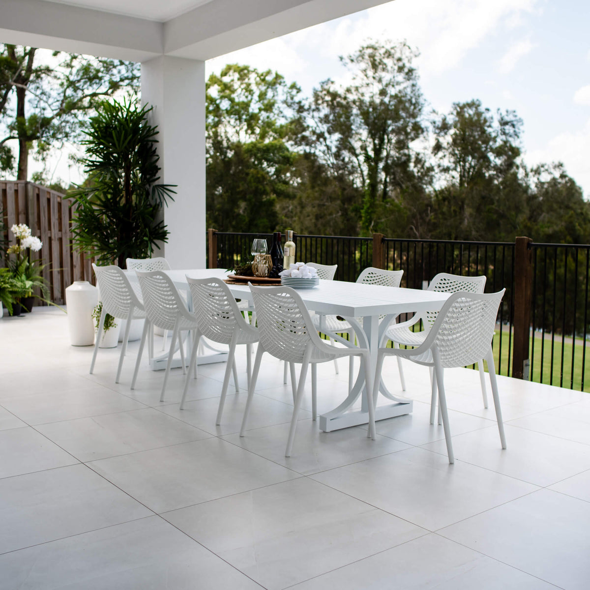 Roma Bergen - 11pce (280x100) - Outdoor Dining Set