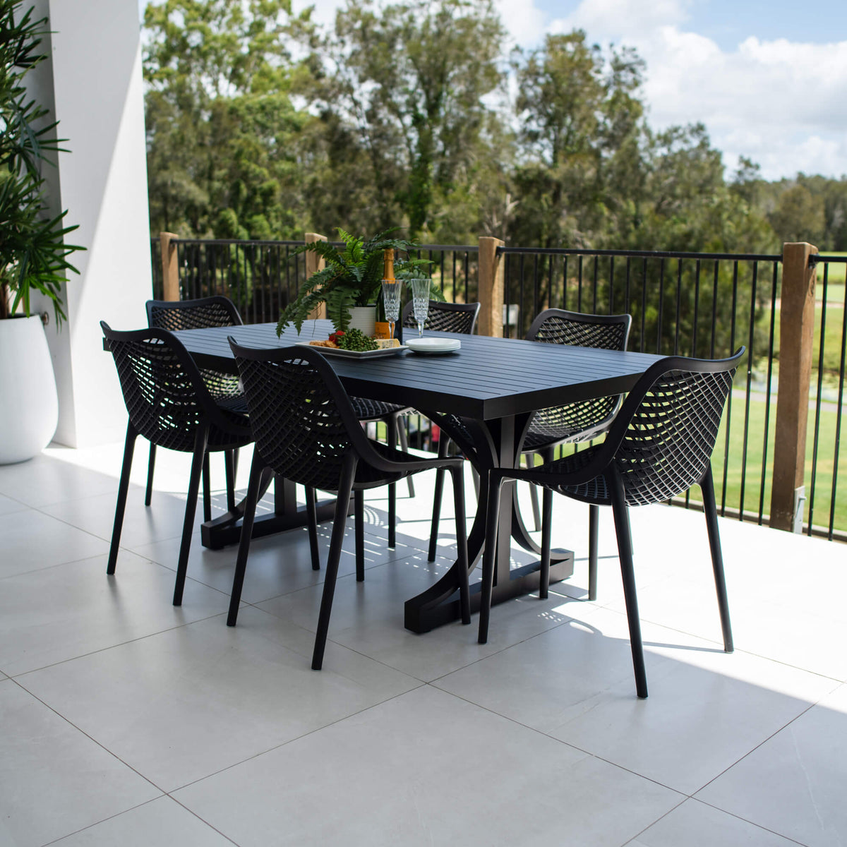 Roma Bergen - 7pce (180x100) - Outdoor Dining Set