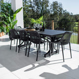 Roma Bergen - 9pce (220x100) - Outdoor Dining Set