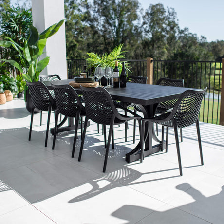 Roma Bergen - 9pce (220x100) - Outdoor Dining Set
