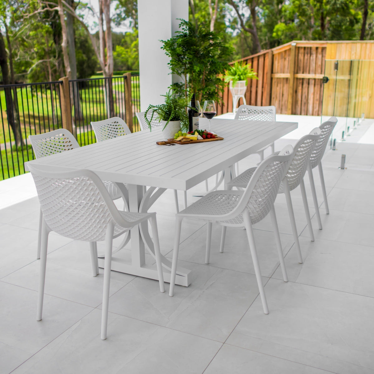 Roma Bergen - 9pce (220x100) - Outdoor Dining Set