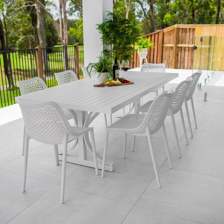 Roma Bergen - 9pce (220x100) - Outdoor Dining Set