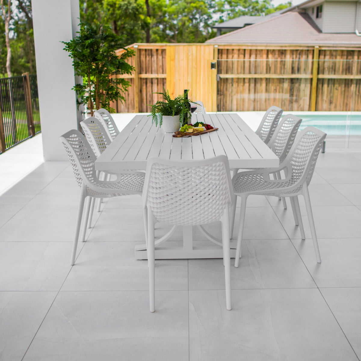 Roma Bergen - 9pce (220x100) - Outdoor Dining Set
